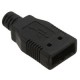 A-USBPA-HOOD-BLK-R-CONN HOOD USB A-MALE BLACK