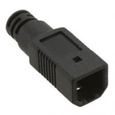 A-USBPB-HOOD-BLK-R-CONN HOOD USB B-MALE BLACK