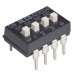 ADE0404 -DIP Switches / SIP Switches SPST 4POS EXT SLIDE T/H DIP SWITCH 