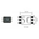 TR-607007 - RF transformer, 1:4 (50Ω:200Ω), 0.04 - 200 MHz, SMD 19x9mm